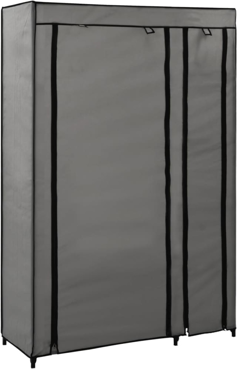 VidaXL Kledingkast opvouwbaar 110x45x175 cm stof grijs