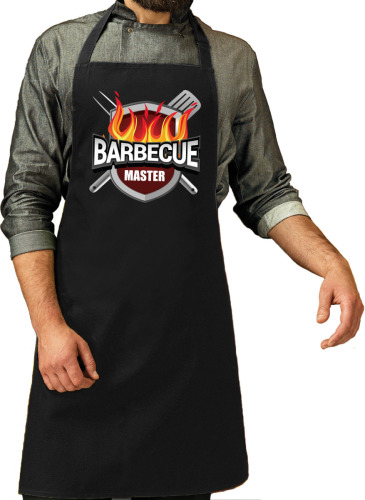 Bellatio Decorations Schort barbecue master zwart voor heren