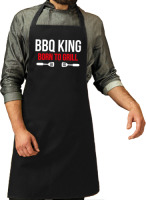 Bellatio Decorations Schort bbq king born to grill zwart voor heren