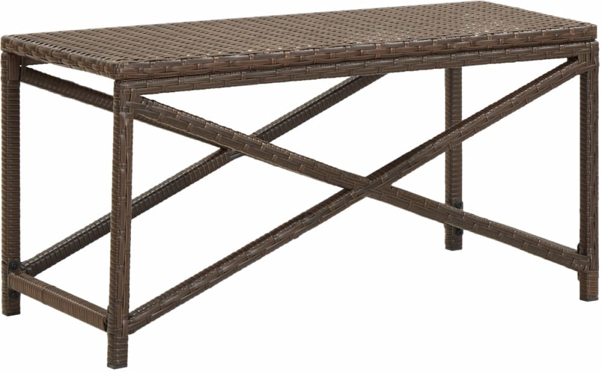 VidaXL Tuinbank 80 cm poly rattan bruin
