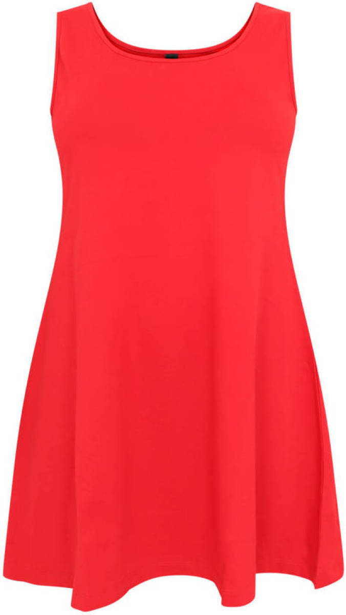 Yoek top COTTON rood