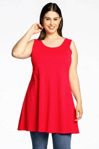 Yoek top COTTON rood