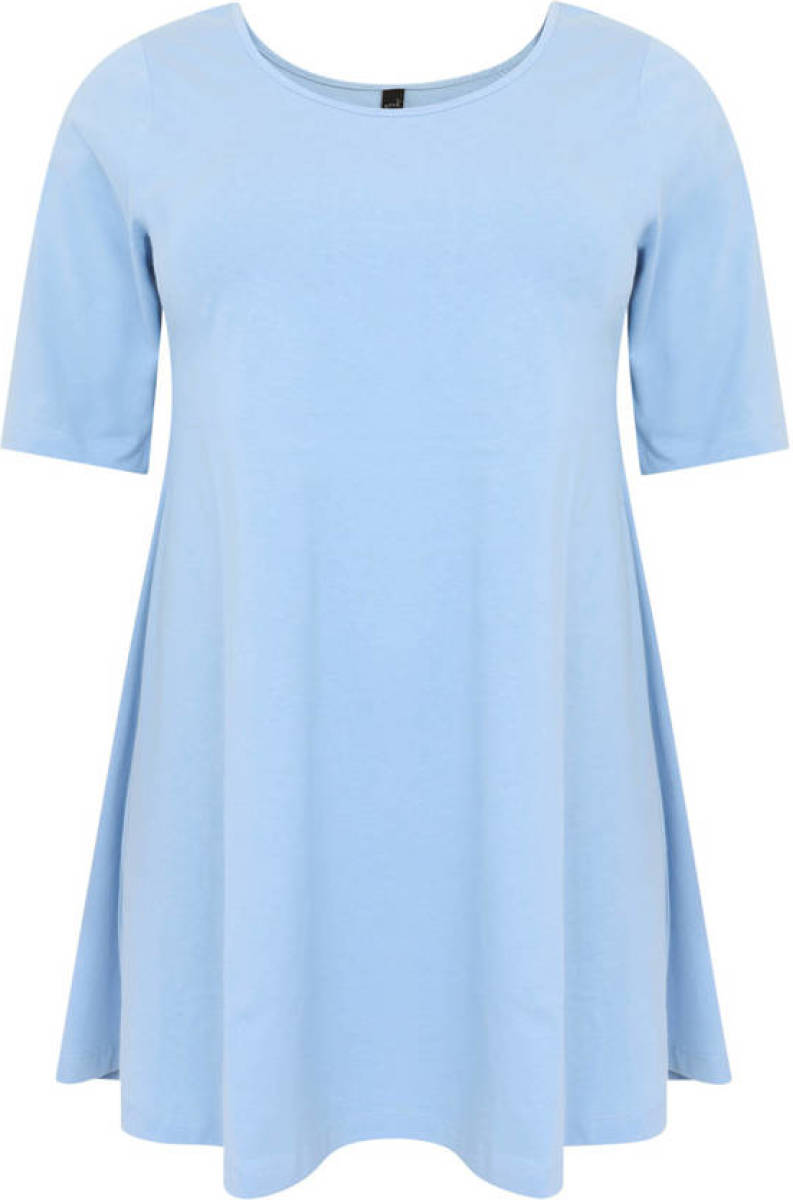 Yoek tuniek COTTON lichtblauw