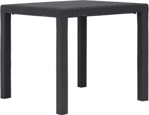 VidaXL Tuintafel 79x79x72 cm rattan-look kunststof bruin