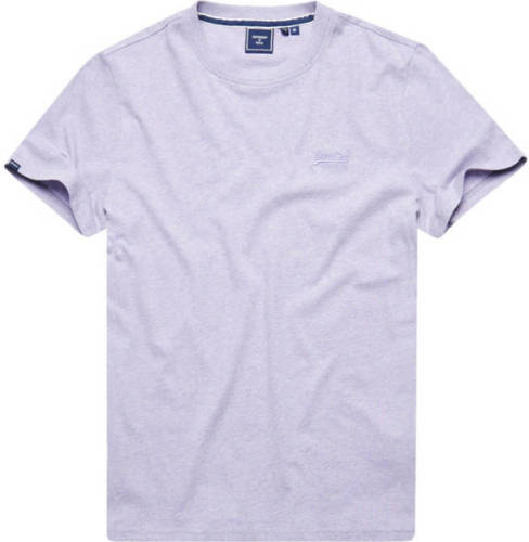 Superdry T-shirt met logo pale lilac marl