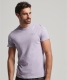 Superdry T-shirt met logo pale lilac marl