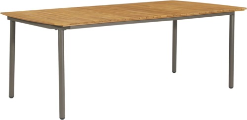 VidaXL Tuintafel 200x100x72 cm massief acaciahout en staal