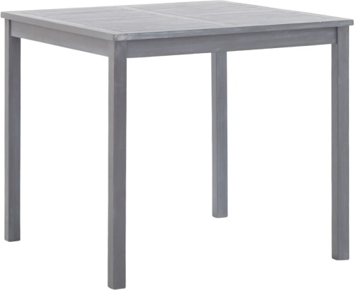 VidaXL Tuintafel 80x80x74 cm massief acaciahout grijs