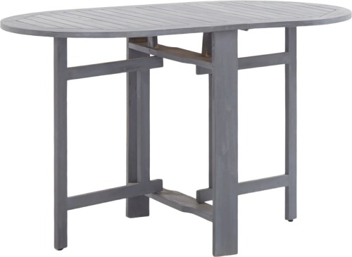 VidaXL Tuintafel 120x70x74 cm massief acaciahout grijs