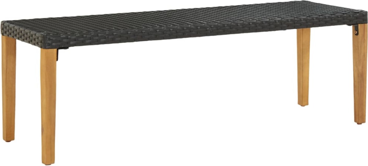 VidaXL Tuinbank 80 cm poly rattan zwart