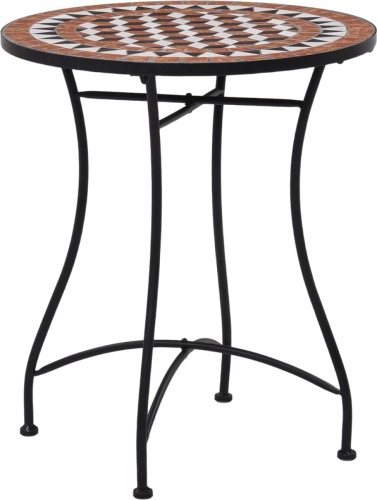 VidaXL Bistrotafel mozaïek 60 cm keramiek bruin