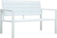 VidaXL Tuinbank hout-look 120 cm HDPE wit