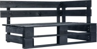 VidaXL Tuinhoekbank pallet hout zwart