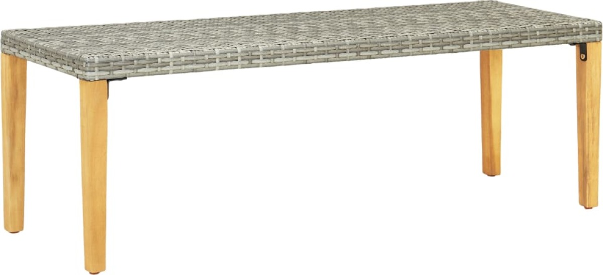 VidaXL Tuinbank 80 cm poly rattan grijs