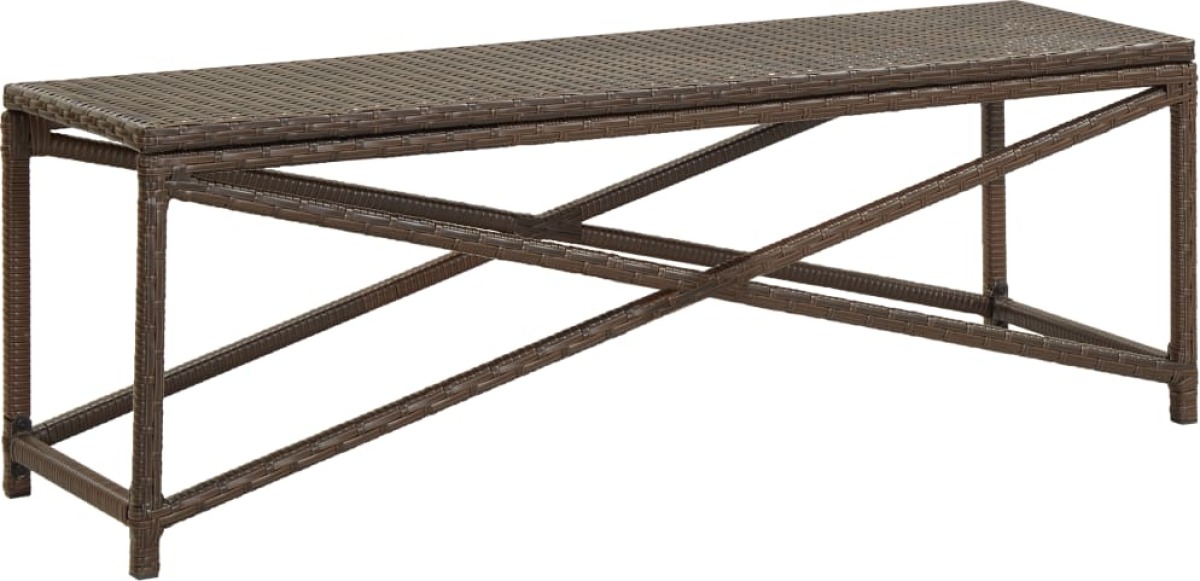 VidaXL Tuinbank 120 cm poly rattan bruin