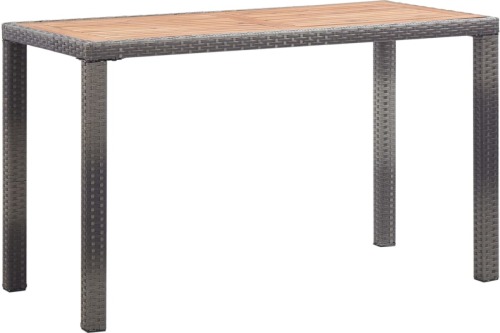 VidaXL Tuintafel 123x60x74 cm massief acaciahout antraciet en bruin