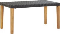 VidaXL Tuinbank 120 cm poly rattan en massief acaciahout zwart