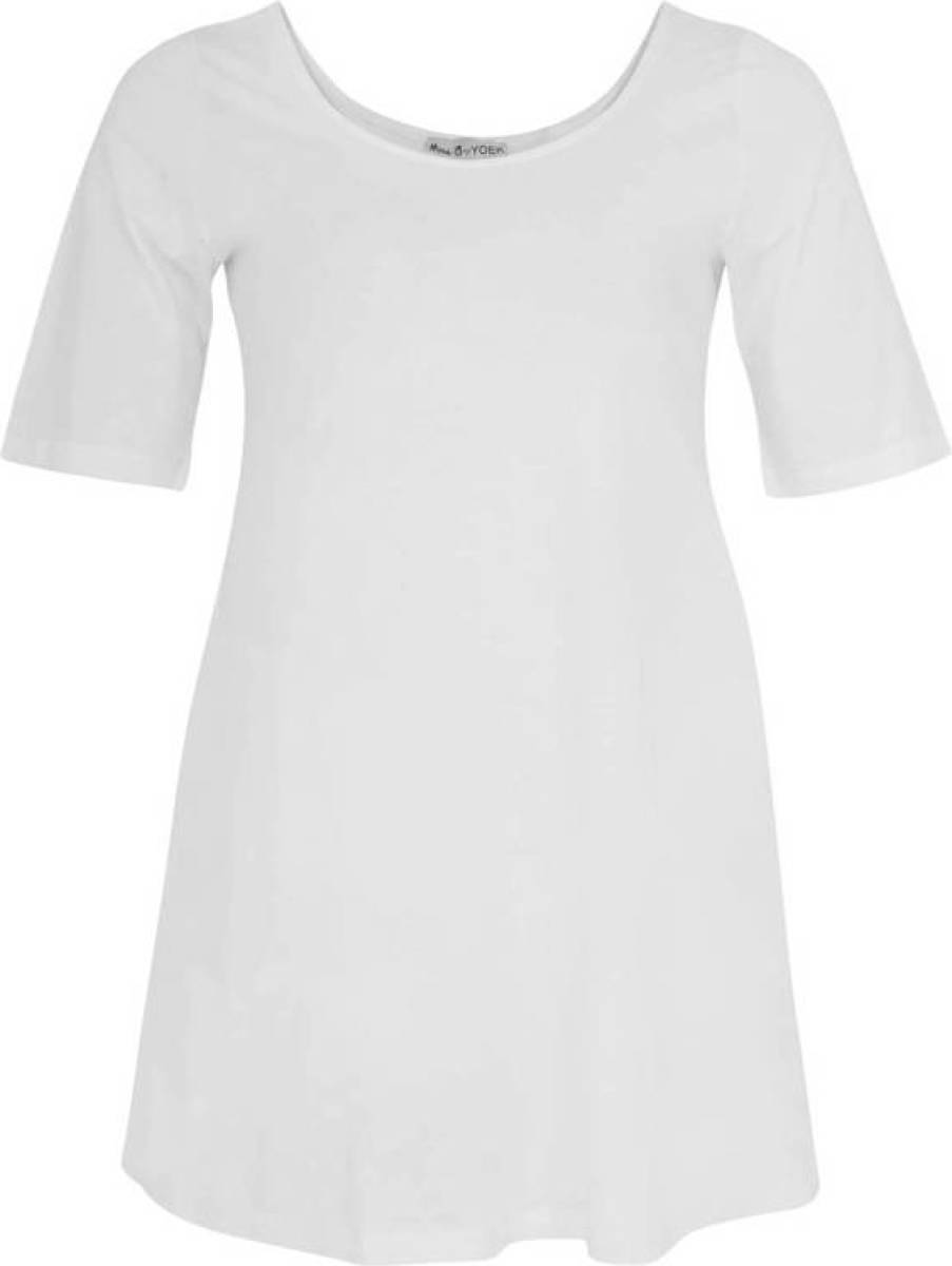 Yoek tuniek COTTON wit