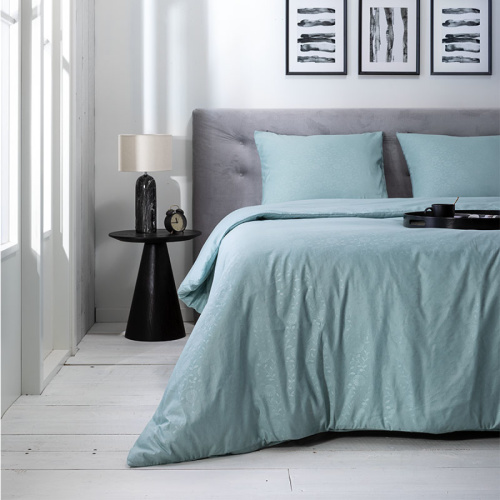 Fresh & Co Embossed Bloem - Grijs/Blauw 1-persoons (140 x 220 cm + 1 kussensloop) Dekbedovertrek