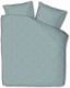 Fresh & Co Embossed Bloem - Grijs/Blauw 2-persoons (200 x 220 cm + 2 kussenslopen) Dekbedovertrek