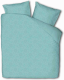 Fresh & Co Embossed Bloem - Grijs/Blauw Lits-jumeaux (240 x 220 cm + 2 kussenslopen) Dekbedovertrek