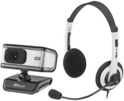 Nexa Trust HD Video Chat Pack webcam 1280 x 720 Pixels USB 2.0 Zwart, Zilver, Wit
