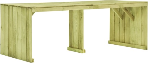 VidaXL Tuintafel 220x101,5x80 cm geïmpregneerd grenenhout