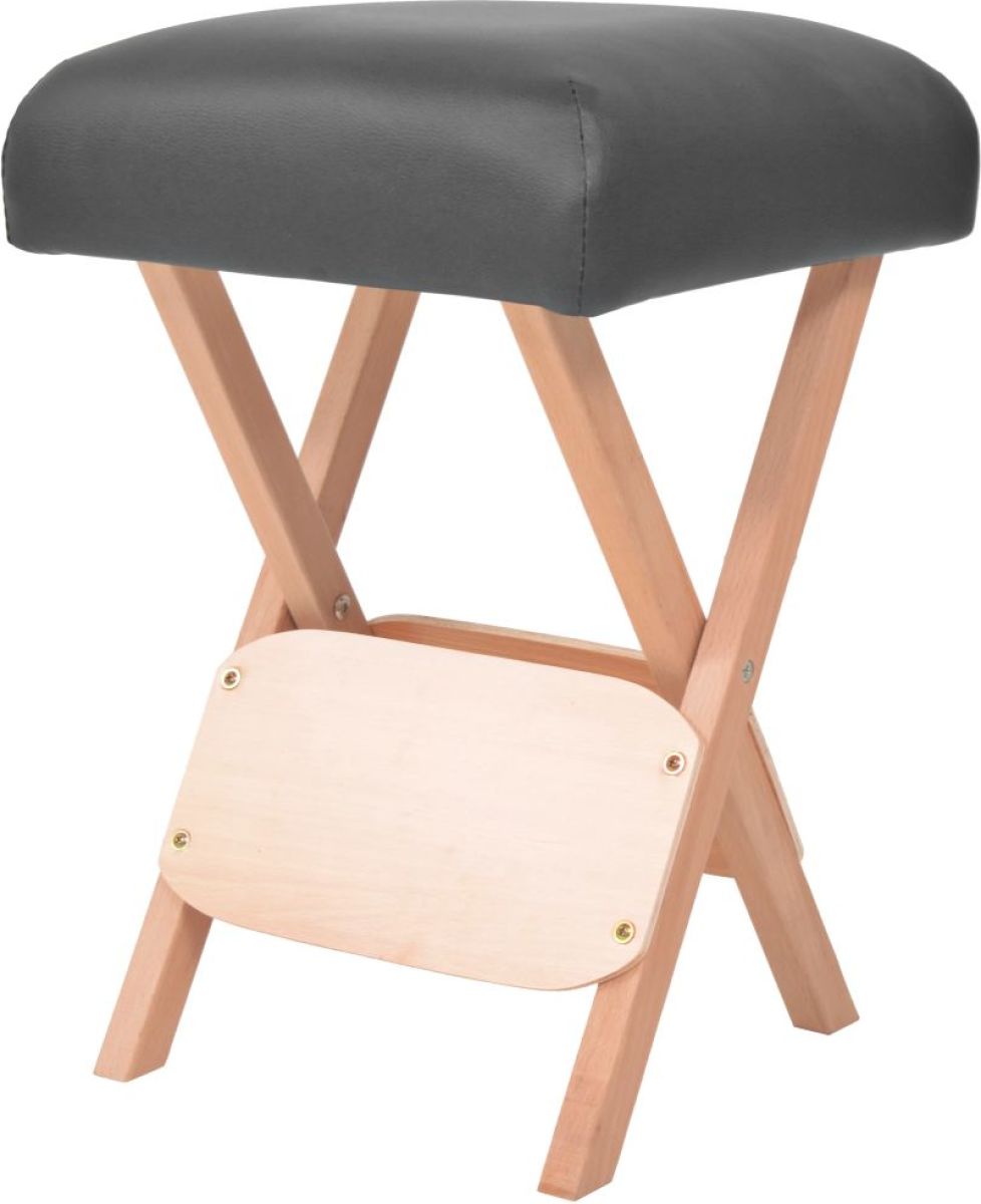 VidaXL Massagekruk met 12 cm dikke zitting inklapbaar zwart