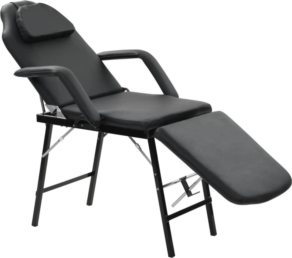 VidaXL Gezichtsbehandelingsstoel 185x78x76 cm kunstleer zwart