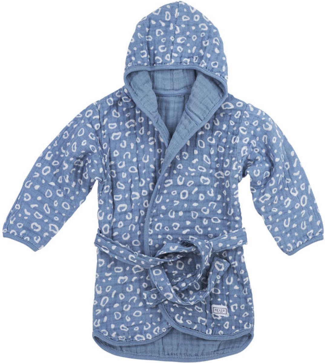 Meyco hydrofiele badjas Bubbles denim blauw