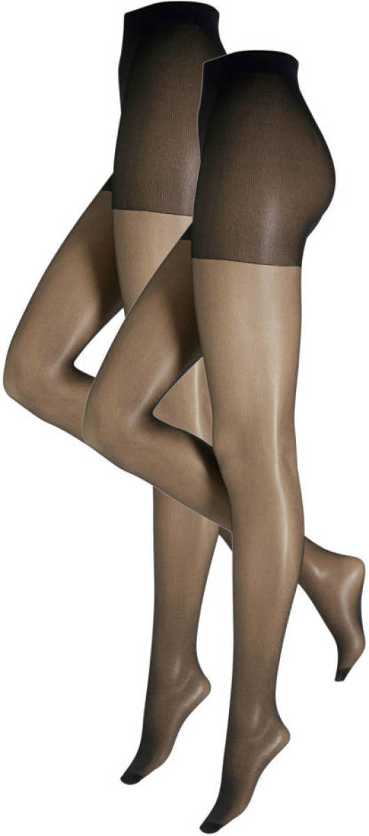 anytime corrigerende panty 20 denier - set van 2 zwart