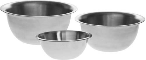 4Goodz 3-delige RVS mengkommen set 1L, 2L en 3,3L