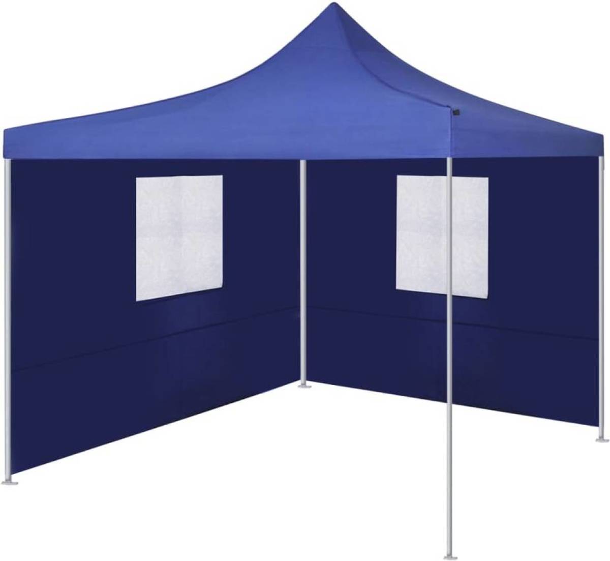 VidaXL Vouwtent met 2 wanden 3x3 m blauw