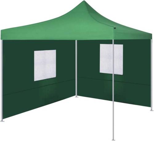 VidaXL Vouwtent met 2 wanden 3x3 m groen