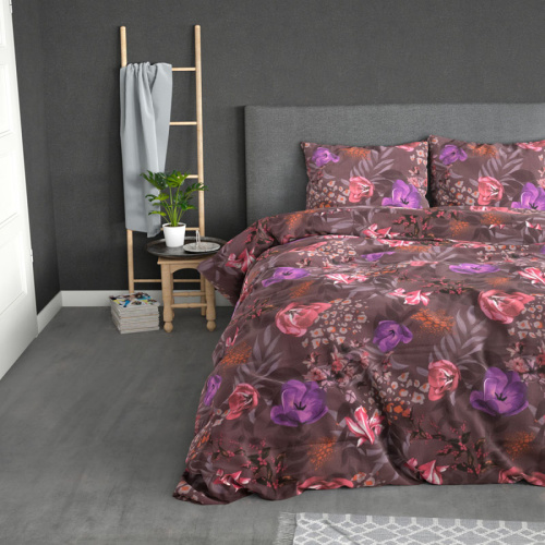 Sleeptime Elegance Milo Red Lits-jumeaux (240 x 200/220 cm + 2 kussenslopen) Dekbedovertrek