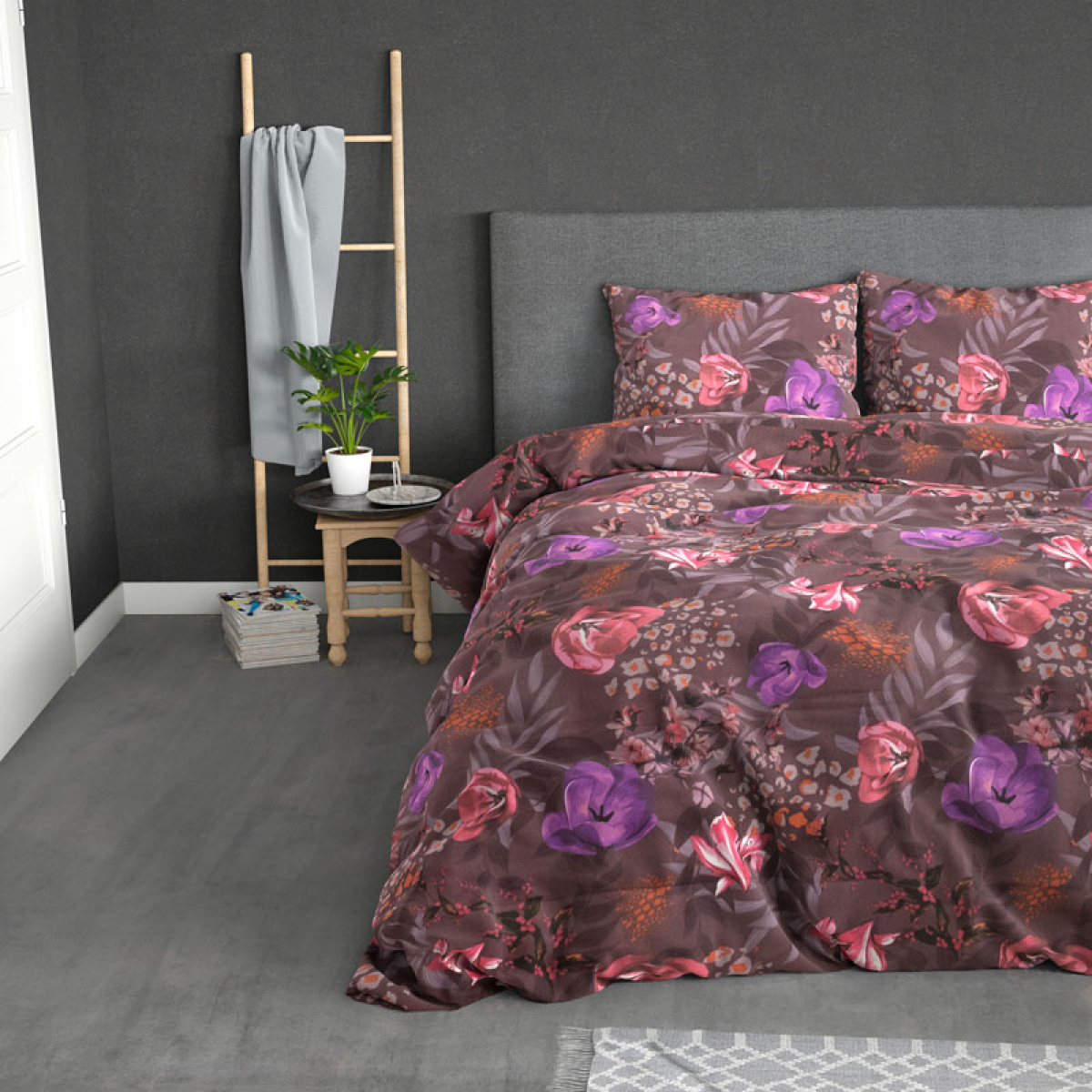 Sleeptime Elegance Milo Red Lits-jumeaux (240 x 200/220 cm + 2 kussenslopen) Dekbedovertrek