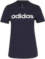 adidas Performance sport T-shirt donkerblauw/wit