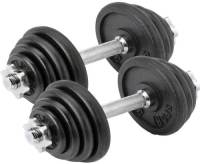 Verstelbare dumbbellset - Focus Fitness - 2 x 15 kg - Gietijzer