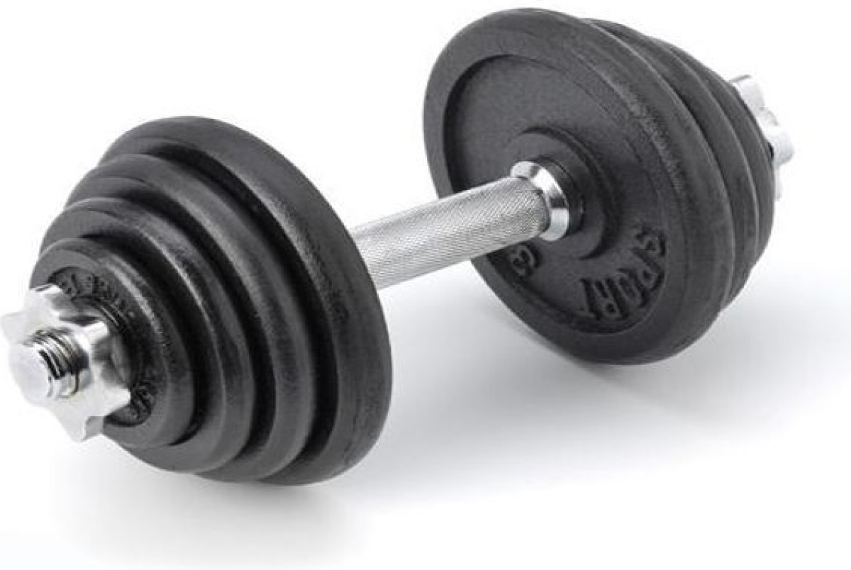 Verstelbare dumbbell - Focus Fitness - 1 x 15 kg - Gietijzer
