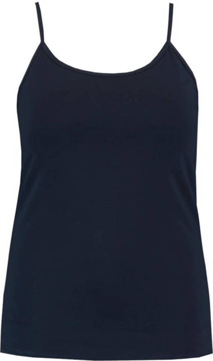 MS Mode basis spagettitop donkerblauw