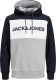 Jack & Jones ESSENTIALS hoodie donkerblauw/grijs/wit