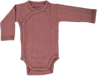 Lodger romper lange mouw bruin/oudroze