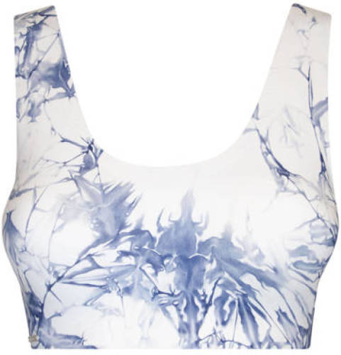 MAGIC Bodyfashion bh zonder beugel Tie-Dye wit/blauw