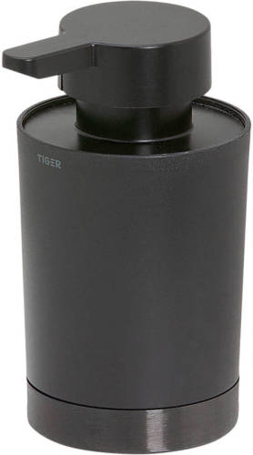 TIGER Tune zeepdispenser (68x12.4 cm) Zwart metaal geborsteld / Zwart