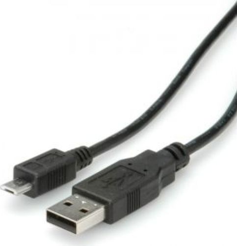 Roline USB 2.0 Kabel, USB A Male - Micro USB B Male 0,8m