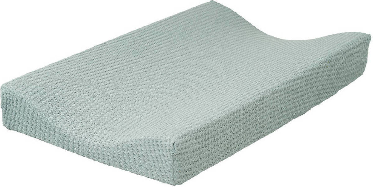 Cottonbaby aankleedkussenhoes wafel gebreid 48x72 cm oudgroen
