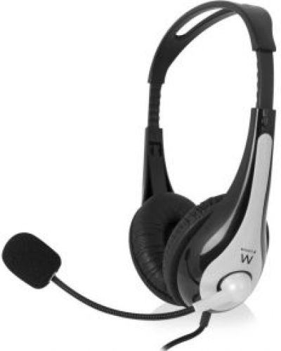 Ewent EW3562 Stereofonisch Hoofdband Zwart, Zilver hoofdtelefoon