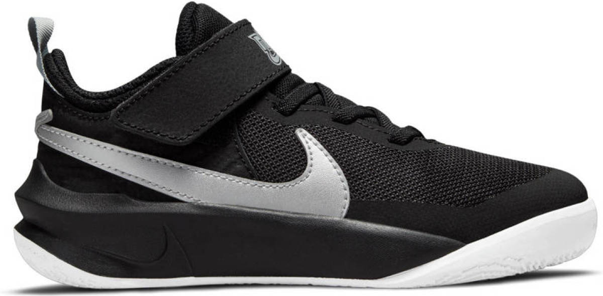 Nike Team Hustle D 10 sneakers zwart/metallic zilver/wit