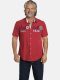 Jan Vanderstorm oversized overhemd FREYDIS Plus Size met borduursels rood