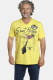 Jan Vanderstorm T-shirt OLOV Plus Size met printopdruk geel